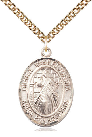14kt Gold Divina Misericordia Medal