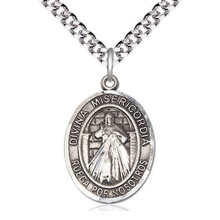 Sterling Silver Divina Misericordia Medal Catholic Jewelry