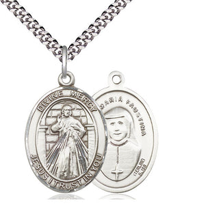 Sterling Silver Divine Mercy Medal Catholic Jewelry