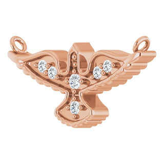 14K Rose .05 CTW Lab-Grown Diamond Holy Spirit Necklace Center