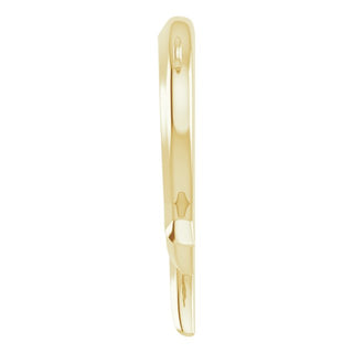 10K Yellow Cross & Open Heart Necklace Center
