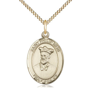 14kt Gold Filled Saint Philip Neri Medal Catholic Jewelry