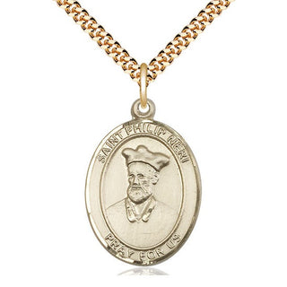 14kt Gold Filled Saint Philip Neri Medal Catholic Jewelry