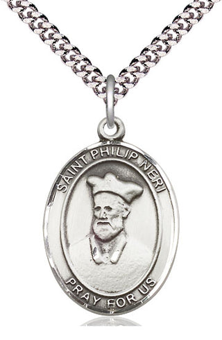 Sterling Silver Saint Philip Neri Medal Catholic Jewelry