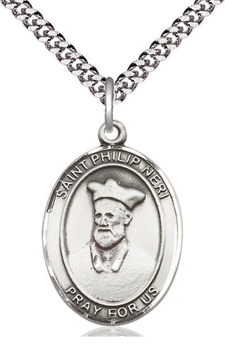 Sterling Silver Saint Philip Neri Medal Catholic Jewelry