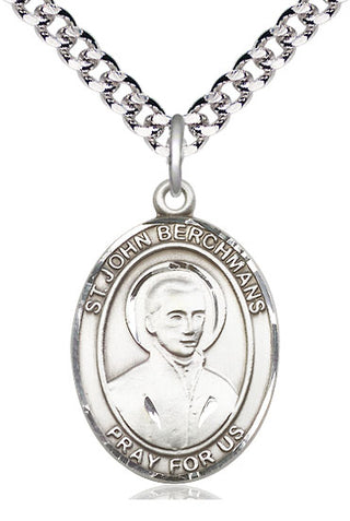 Pewter Saint John Berchmans Medal Catholic Jewelry Engraved Catholic Saint Jewelry