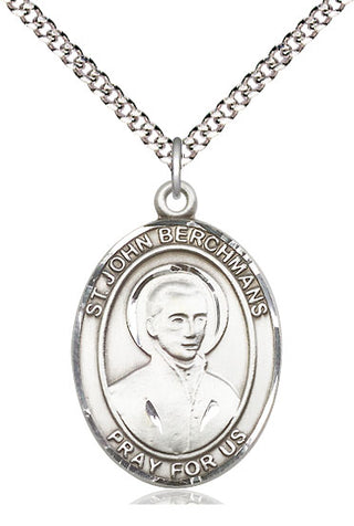 Pewter Saint John Berchmans Medal Catholic Jewelry Engraved Catholic Saint Jewelry