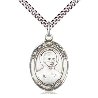 Sterling Silver Saint John Berchmans Medal Catholic Jewelry Engraved Catholic Saint Jewelry