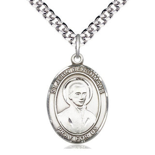 Sterling Silver Saint John Berchmans Medal Catholic Jewelry Engraved Catholic Saint Jewelry