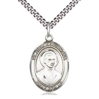 Sterling Silver Saint John Berchmans Medal Catholic Jewelry Engraved Catholic Saint Jewelry