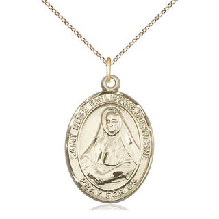 14kt Gold Filled Saint Rose Philippine Medal Catholic Jewelry Engraved Catholic Saint Jewelry