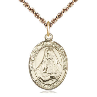14kt Gold Filled Saint Rose Philippine Medal Catholic Jewelry Engraved Catholic Saint Jewelry