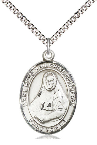 Pewter Saint Rose Philippine Medal Catholic Jewelry Engraved Catholic Saint Jewelry