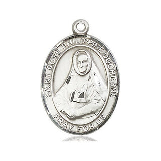 Sterling Silver Saint Rose Philippine Medal Catholic Jewelry Engraved Catholic Saint Jewelry