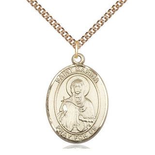 14kt Gold Filled Saint Marina Medal Catholic Jewelry Engraved Catholic Saint Jewelry