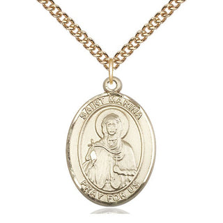14kt Gold Filled Saint Marina Medal Catholic Jewelry Engraved Catholic Saint Jewelry