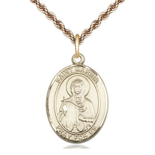 14kt Gold Filled Saint Marina Medal Catholic Jewelry Engraved Catholic Saint Jewelry