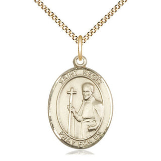 14kt Gold Filled Saint Regis Medal Catholic Jewelry Engraved Catholic Saint Jewelry
