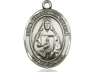 Sterling Silver Saint Theodora Medal Catholic Jewelry Engraved Catholic Saint Jewelry