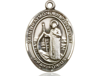 Pewter Saint Raymond of Penafort Medal Engraved Catholic Saint Jewelry