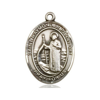 Sterling Silver Saint Raymond of Penafort Medal Catholic Jewelry Engraved Catholic Saint Jewelry