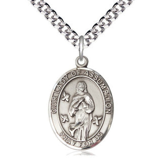Sterling Silver Our Lady of Assumption Medal | Large | Engravable