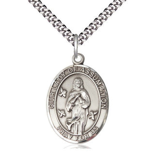 Sterling Silver Our Lady of Assumption Medal | Large | Engravable