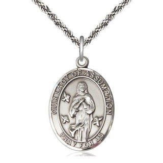 Sterling Silver Our Lady of Assumption Medal | Large | Engravable