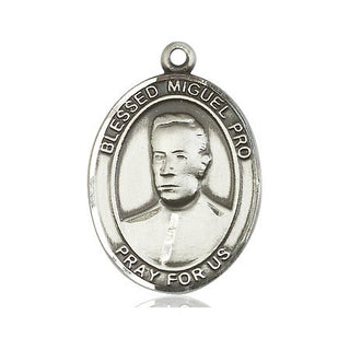 Pewter Blessed Miguel Pro Medal Engraved Catholic Saint Jewelry
