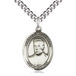 Pewter Blessed Miguel Pro Medal Catholic Jewelry Engraved Catholic Saint Jewelry