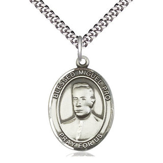 Pewter Blessed Miguel Pro Medal Catholic Jewelry Engraved Catholic Saint Jewelry