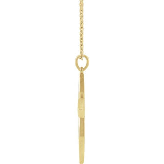 14K Yellow .08 CTW Natural Diamond Cross 16-18" Necklace
