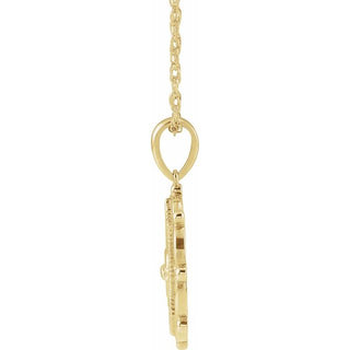14K Yellow Sacred Heart 16" Necklace