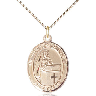 14kt Gold Filled Blessed Emilee Doultremont Medal Catholic Jewelry Engraved Catholic Saint Jewelry