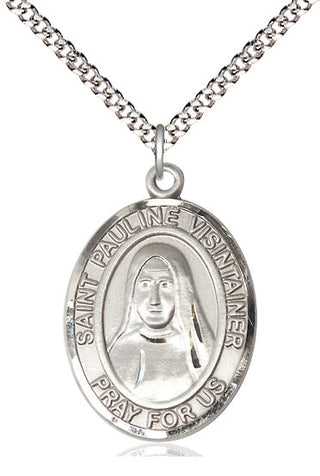Pewter Saint Pauline Visintainer Medal Catholic Jewelry Engraved Catholic Saint Jewelry