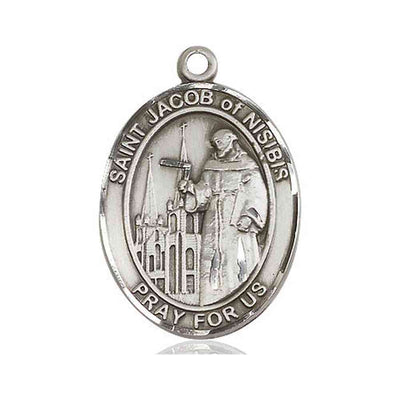 Sterling Silver St. Jacob of Nisibis Medal | Large | Engravable