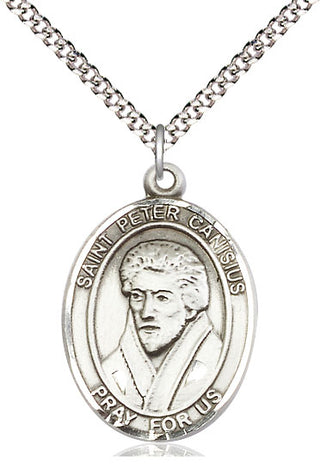 Pewter Saint Peter Canisius Medal Catholic Jewelry Engraved Catholic Saint Jewelry