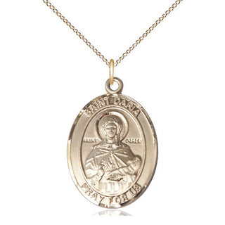 14kt Gold Saint Daria Medal Engraved Catholic Saint Jewelry