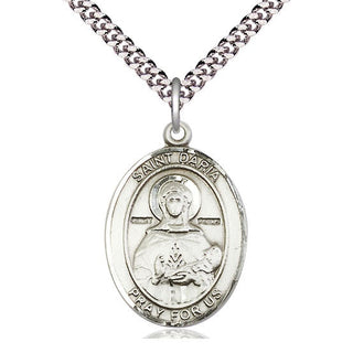 Pewter Saint Daria Medal Catholic Jewelry Engraved Catholic Saint Jewelry