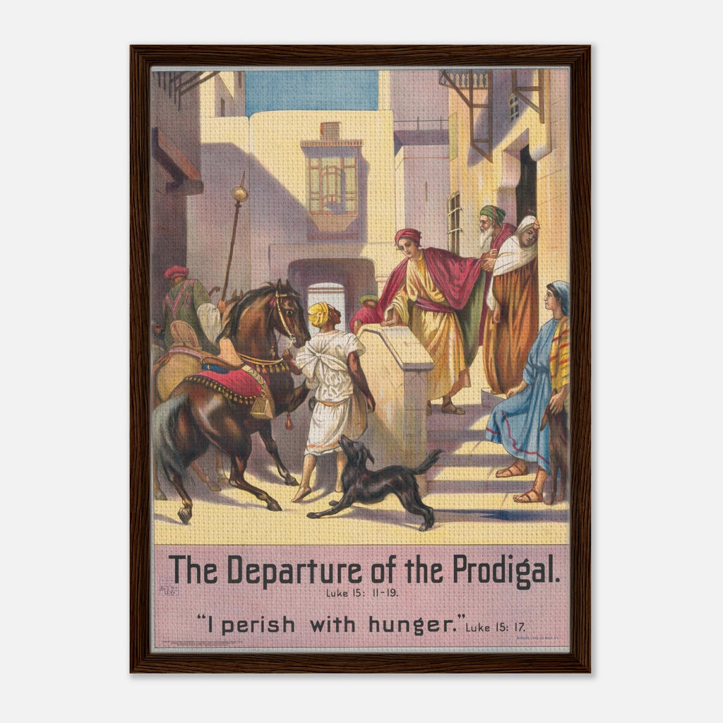 Vintage Departure of the Prodigal Framed Canvas – CatholicShop.com