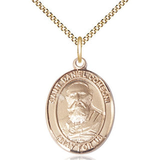 14kt Gold Filled Saint Daniel Comboni Medal Catholic Jewelry Engraved Catholic Saint Jewelry