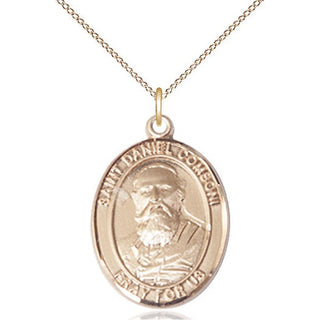 14kt Gold Filled Saint Daniel Comboni Medal Catholic Jewelry Engraved Catholic Saint Jewelry