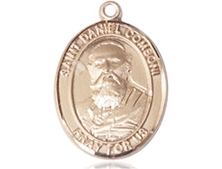 14kt Gold Saint Daniel Comboni Medal Engraved Catholic Saint Jewelry