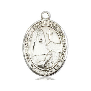 Sterling Silver Jeanne Chezard de Matel Medal Engraved Catholic Saint Jewelry