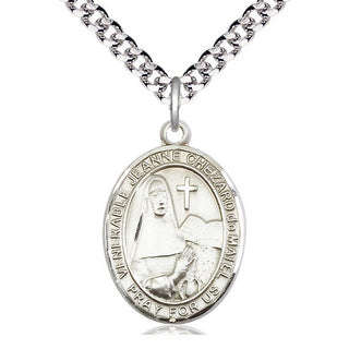 Sterling Silver Jeanne Chezard de Matel Medal Catholic Jewelry Engraved Catholic Saint Jewelry