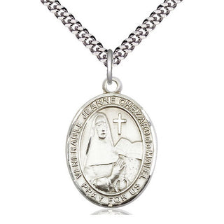 Sterling Silver Jeanne Chezard de Matel Medal Catholic Jewelry Engraved Catholic Saint Jewelry