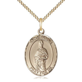 14kt Gold Filled Saint Eligius Medal Catholic Jewelry Engraved Catholic Saint Jewelry