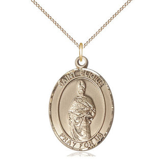14kt Gold Filled Saint Eligius Medal Catholic Jewelry Engraved Catholic Saint Jewelry