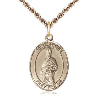 14kt Gold Filled Saint Eligius Medal Catholic Jewelry Engraved Catholic Saint Jewelry