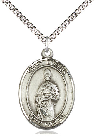 Pewter Saint Eligius Medal Catholic Jewelry Engraved Catholic Saint Jewelry